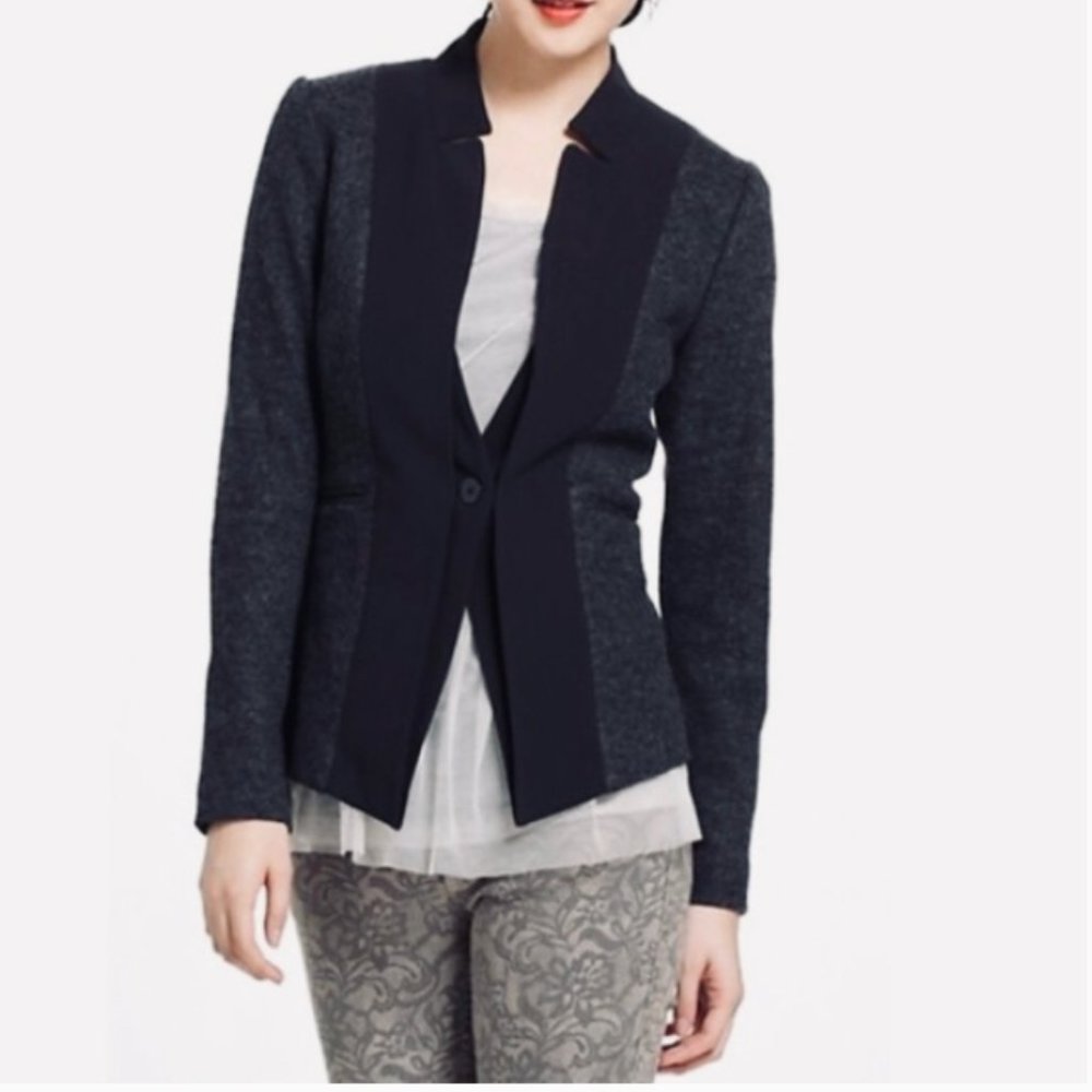 Women's Navy and Charcoal Tailored Blazer Jacket